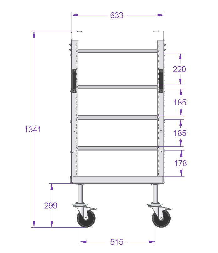 Daughter cart w. 4 shelves