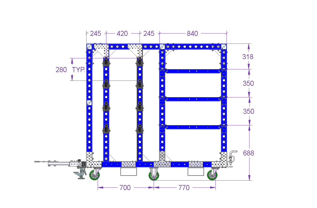 Kit Cart - 70 x 41 Inch