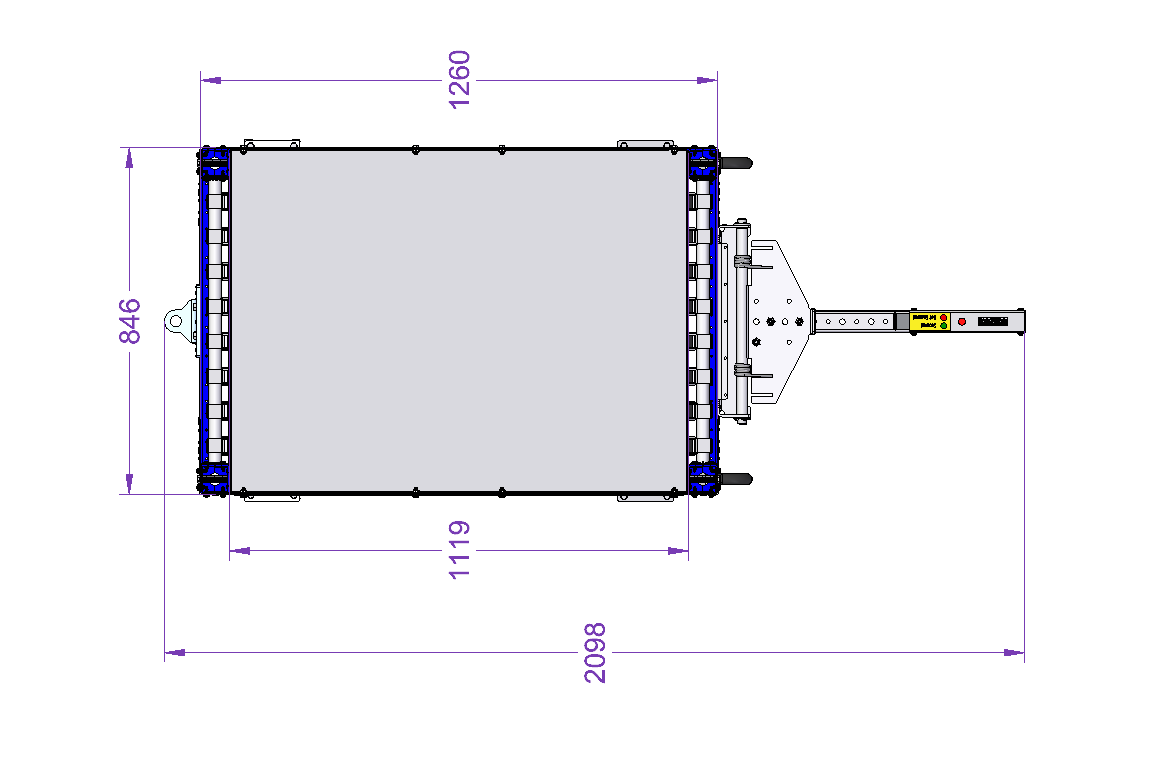 Shelf Cart With Rollers 1260 x 840 mm