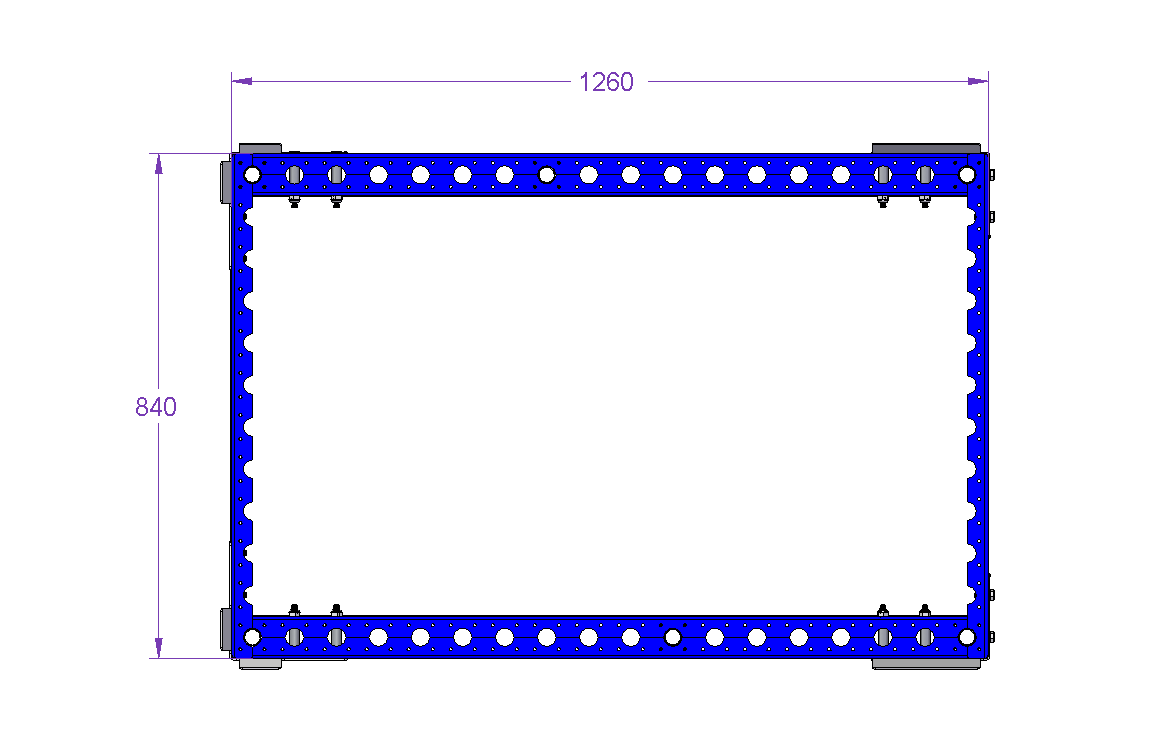 Sub Frame for EUR-Pallet Carts 1260 x 840 mm