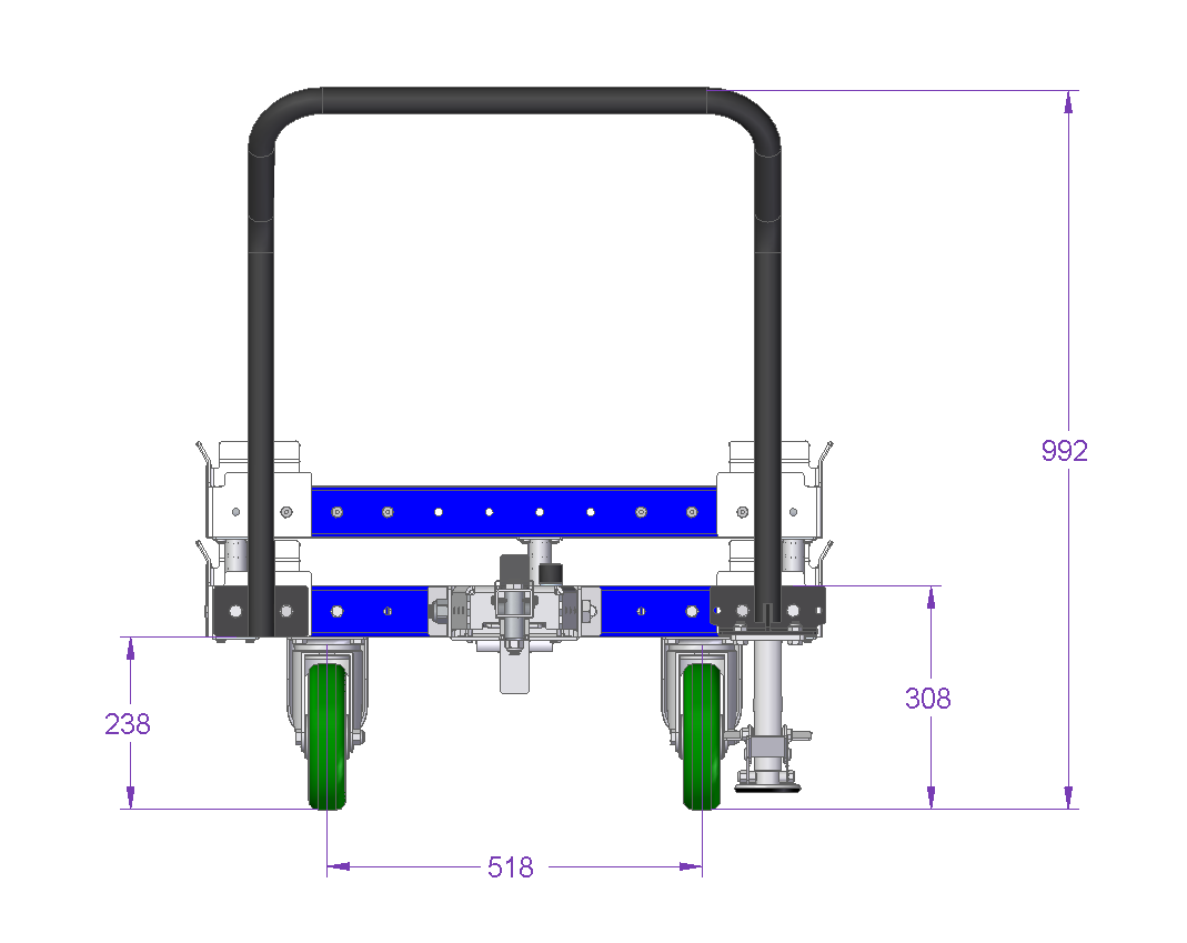 Tugger Cart with Sub Frame - 840 x 910 mm