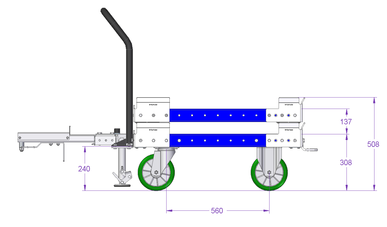 Tugger Cart with Sub Frame - 840 x 910 mm