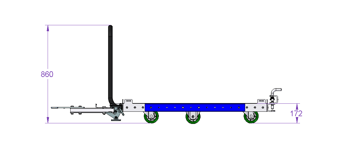Tugger Cart - Low rider 1260 x 1260 mm