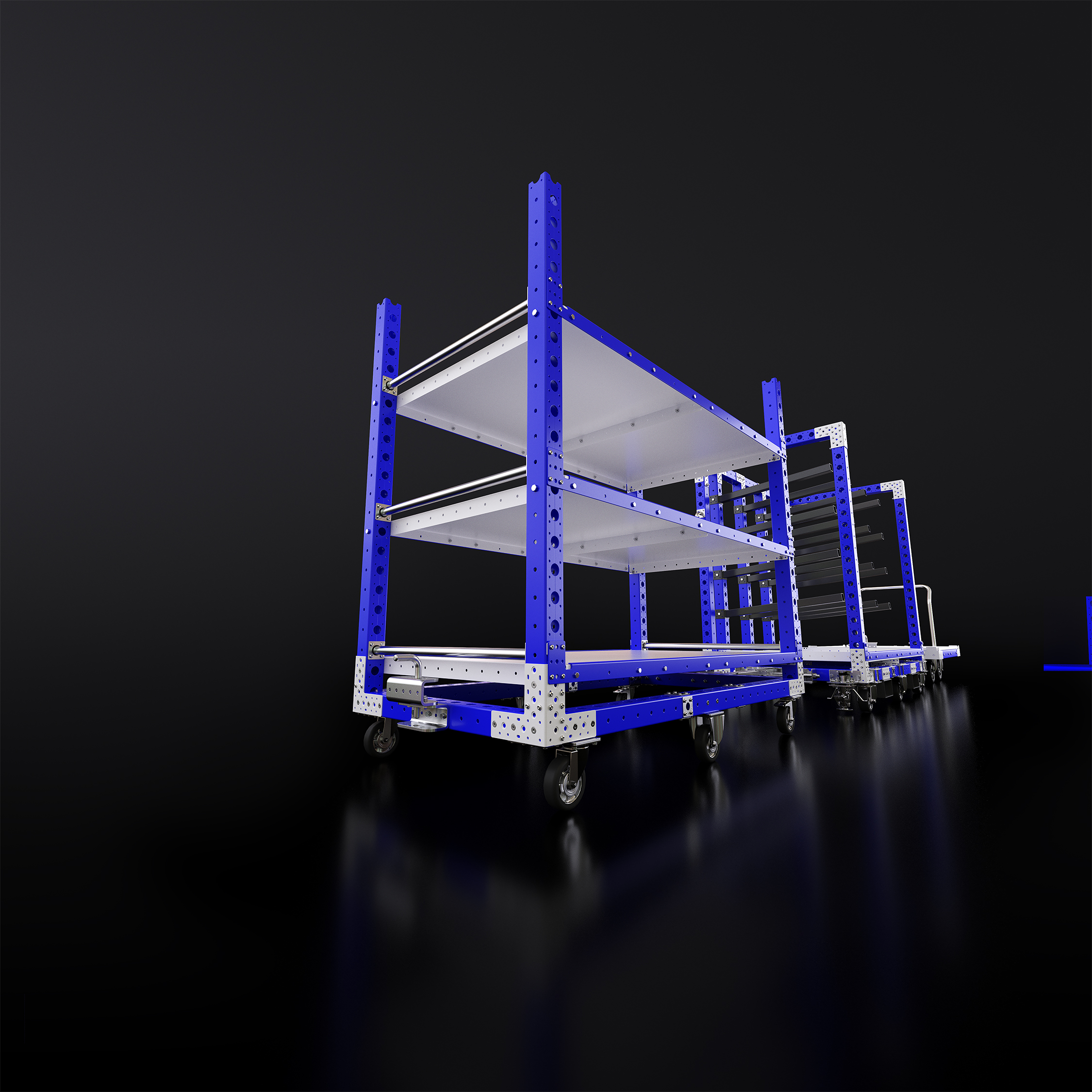 High res rendering of FlexQube carts
