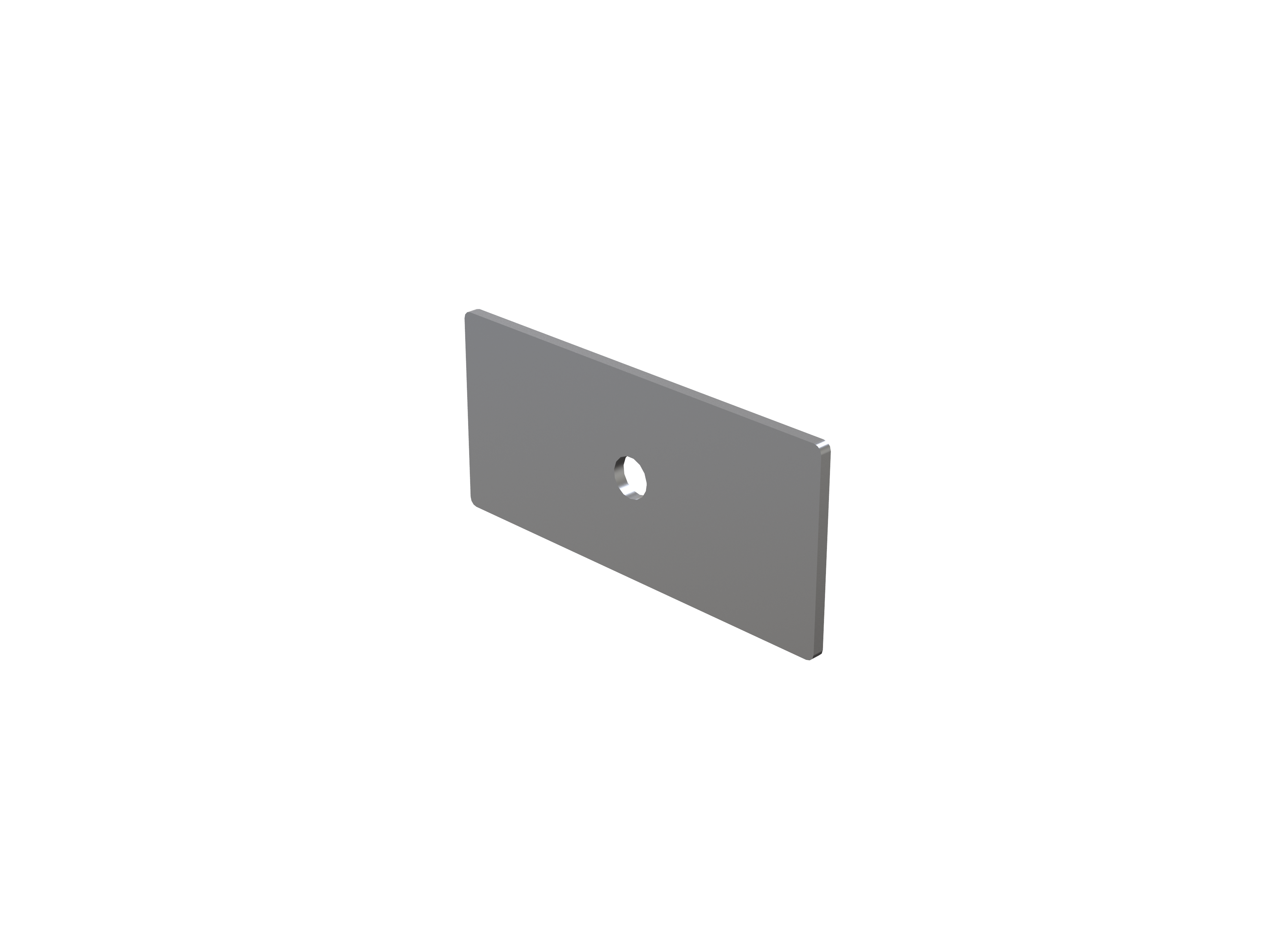 Roller rail end plate - 109 x 50 mm