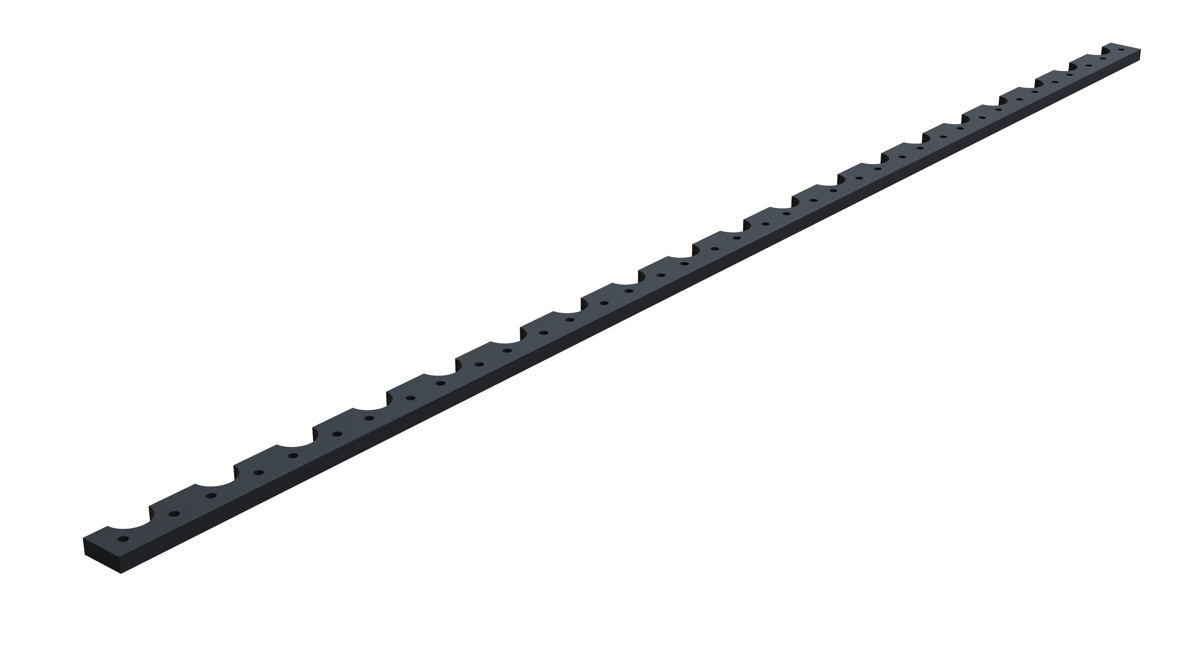 Rubber Strip 1330 x 35 mm with Cutouts