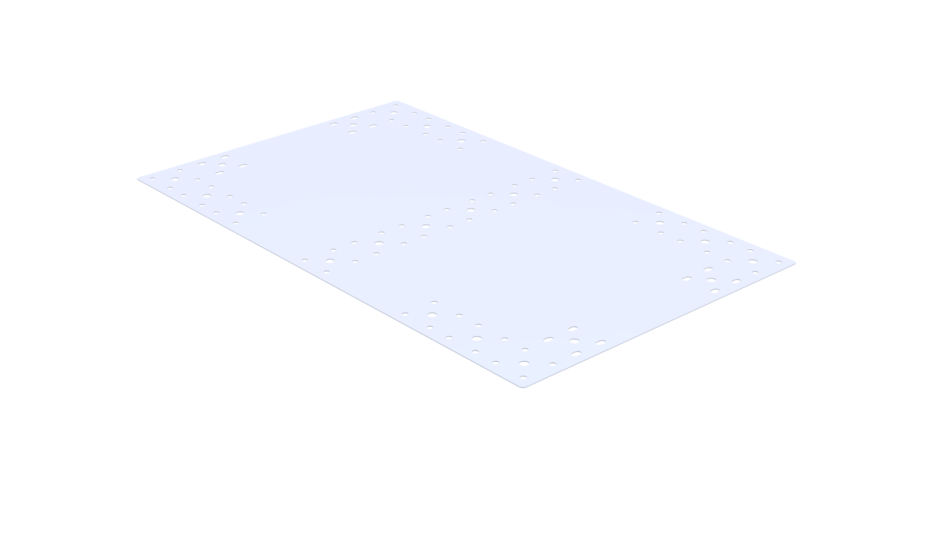 Steel label plate - 700 x 420 mm