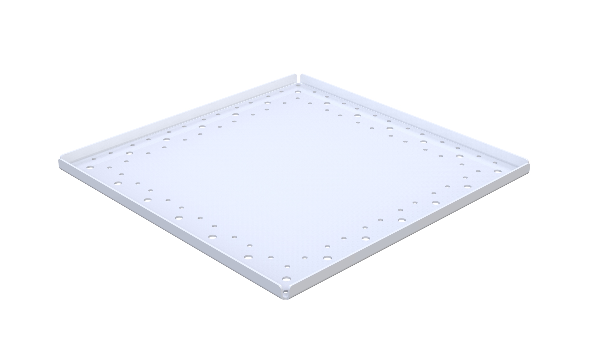Top Plate w. edge - 490 x 490 mm