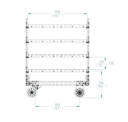 Flachregalwagen – 770 × 1190 mm