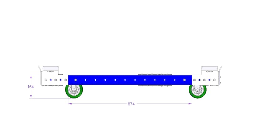 Low Rider Pallet Cart With Picking Area - 1610 x 1260 mm
