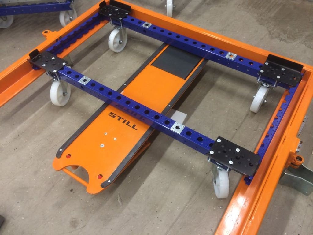 Carrito para Pallet FlexQube en estructura liftrunner