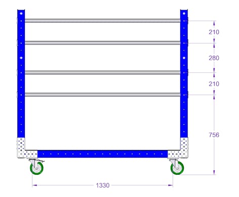 Air Bag Cart - 630 x 1610 mm