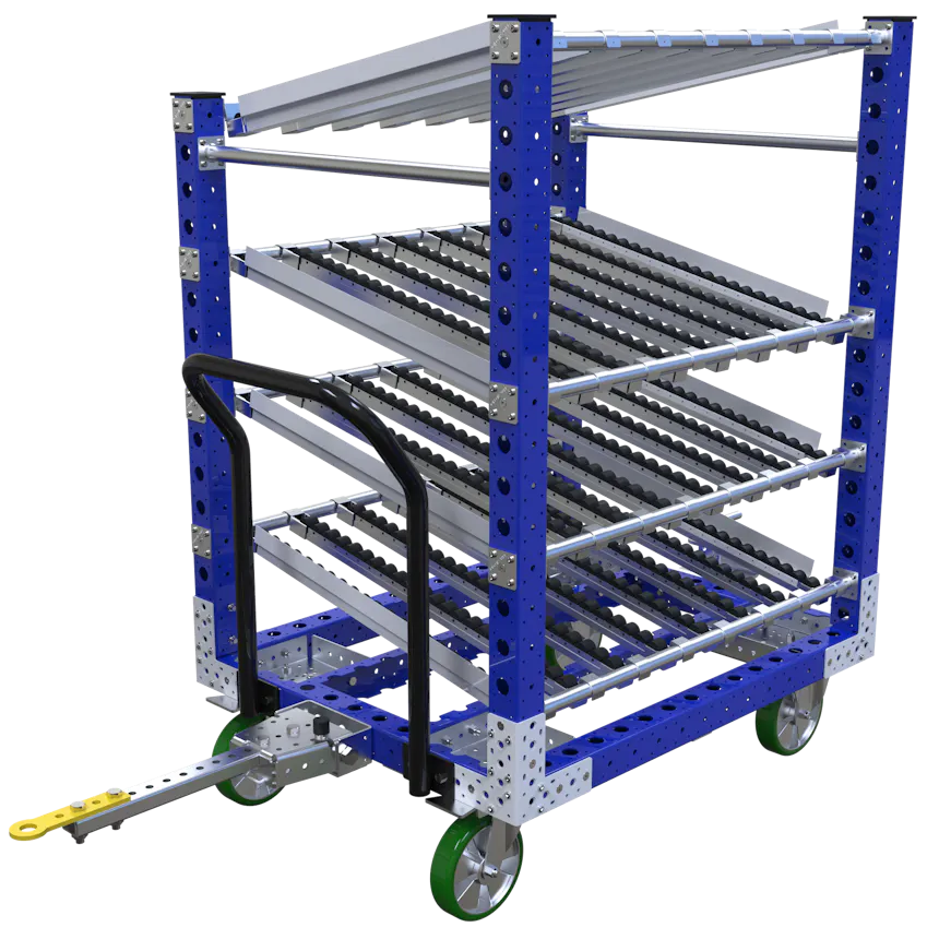 Roller Rail Rack Roller Rail Cart - 1120 x 910 mm | FlexQube