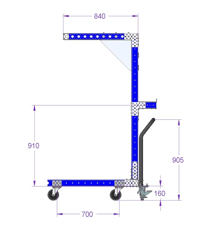 Tool Balancer Cart - 1015 x 840 mm | FlexQube