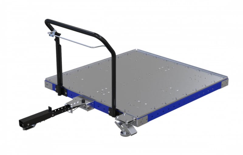 modular tugger cart with steel deck by FlexQube