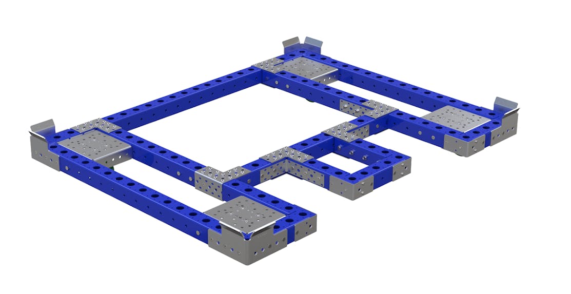 Low Rider Pallet Cart With Picking Area - 1610 x 1260 mm