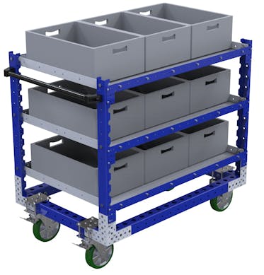 Modular & industrial material handling shelf cart by FlexQube