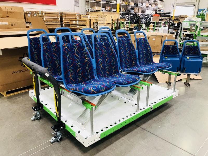 FlexQube material handling cart for seats