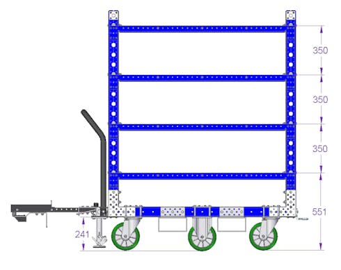 Flat Shelf Cart - 1330 x 840 mm