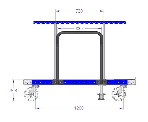 Cart For Wall Panels - 1610 x 980 mm