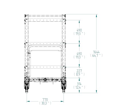 Flat Shelf Cart with Wire Release - 840 x 1260 mm