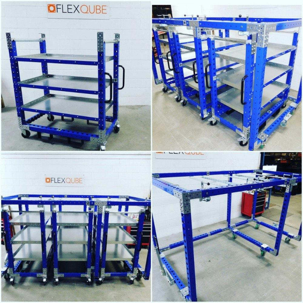 Different pictures of FlexQube's 3 in 1 Mother-daughter system