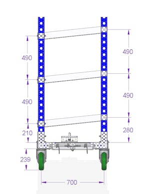 Flow Shelf Cart 1260 x 770 mm