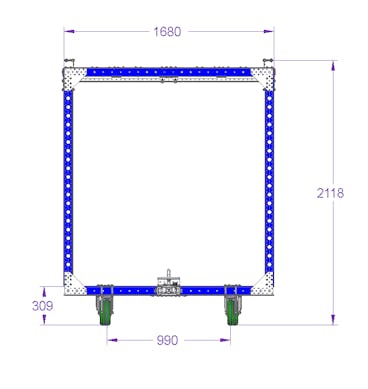 Mutter-Wagen 2 in 1 – 1680 × 1610 mm