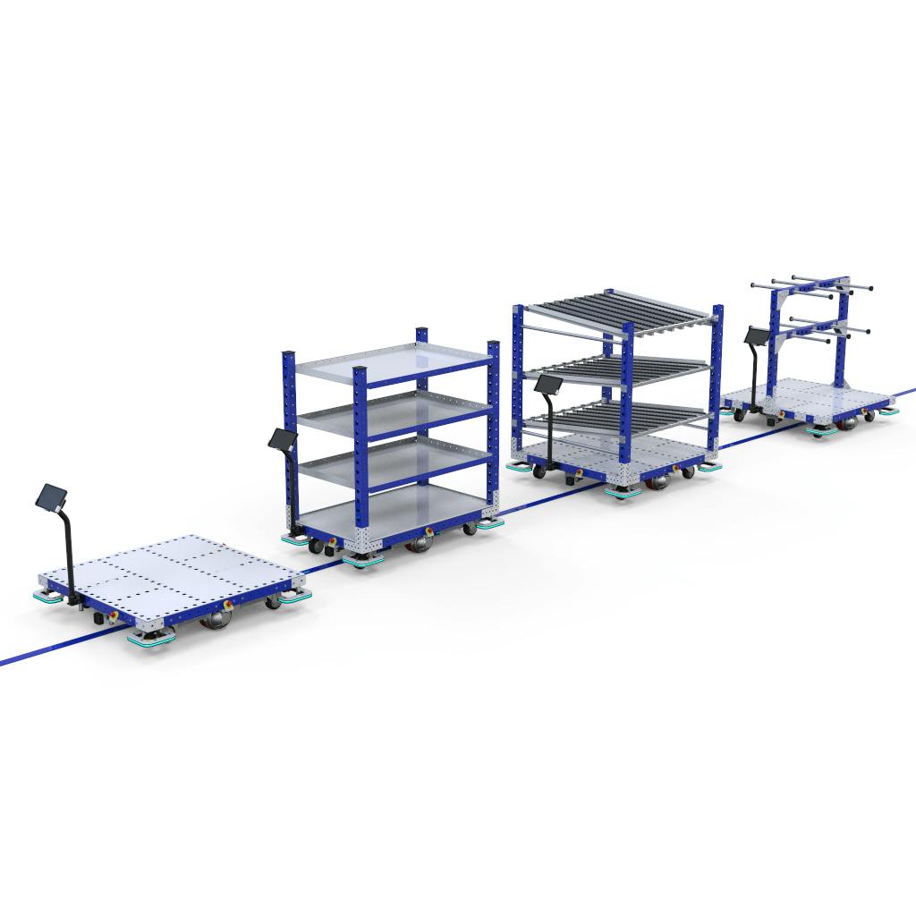 Automated AGV eQart with different top sturctures