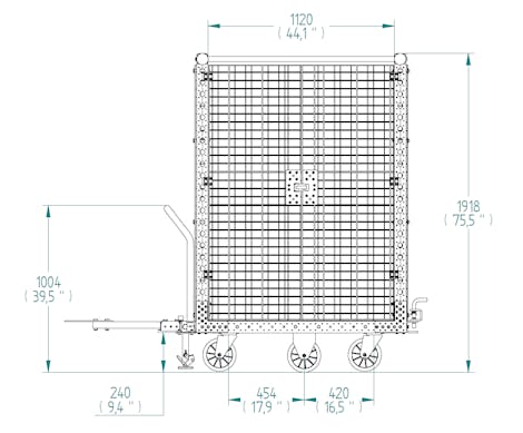Carro de transferencia - 1190 x 1260 mm