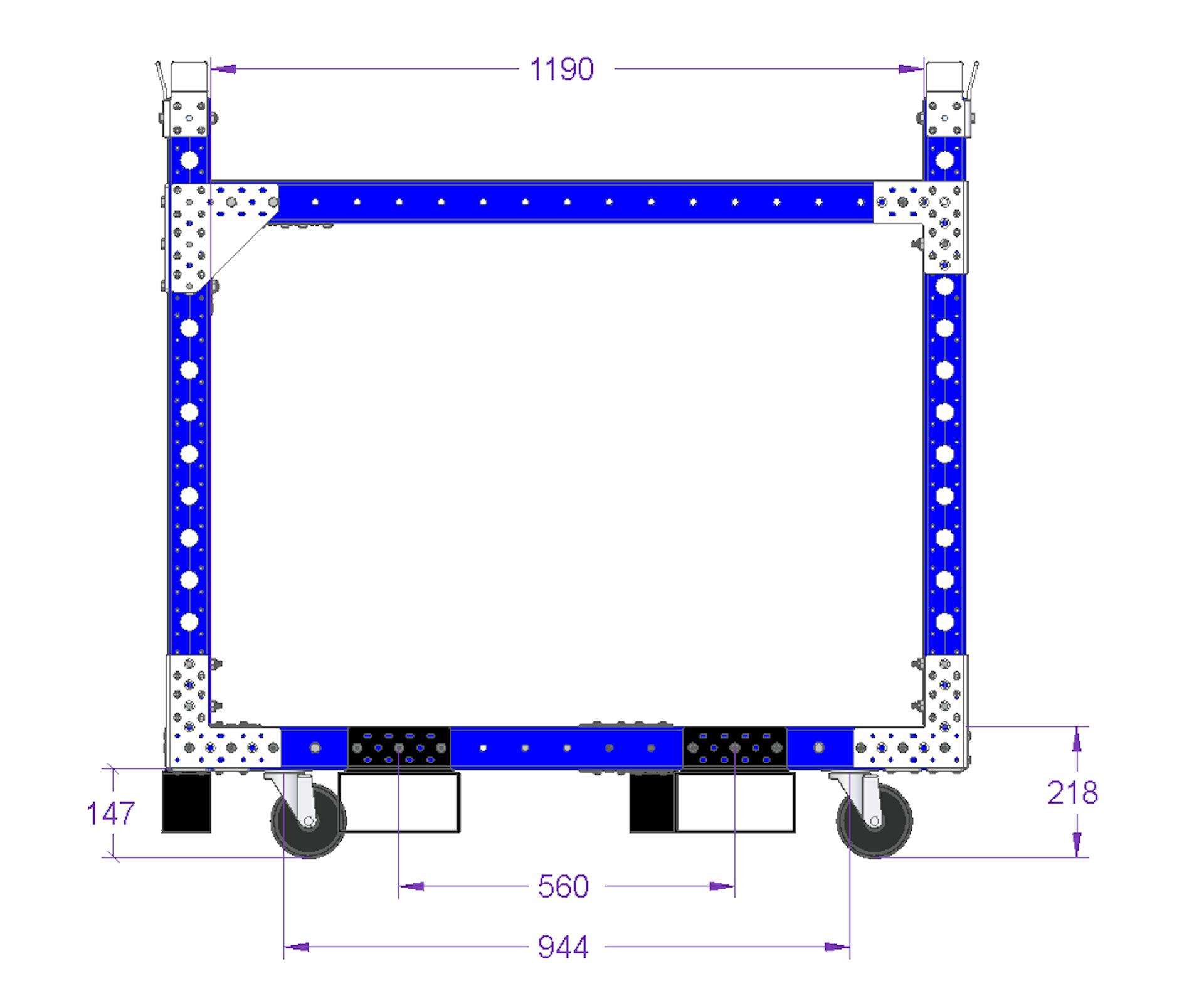 Stackable Rack Cart - 1820 x 1330 mm | FlexQube