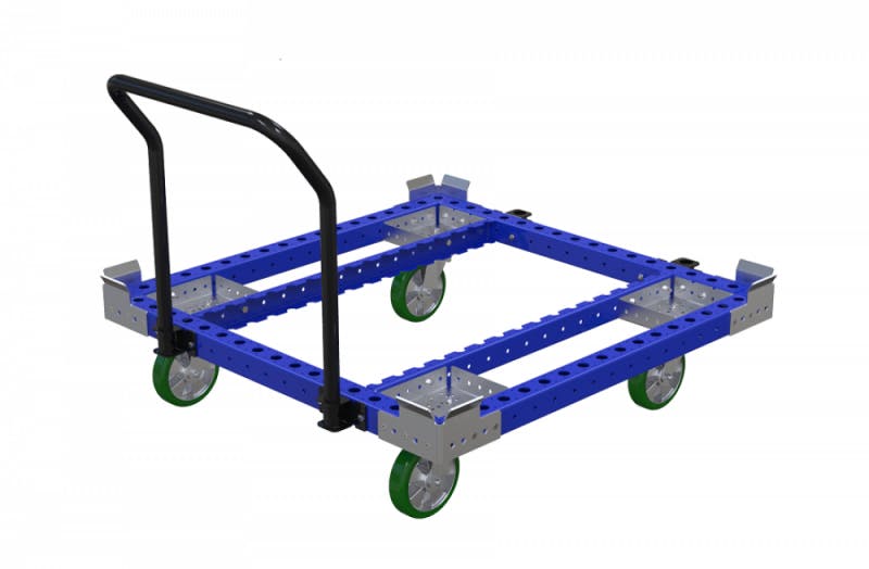 Industrial material handling container cart for Liftrunnr by FlexQube