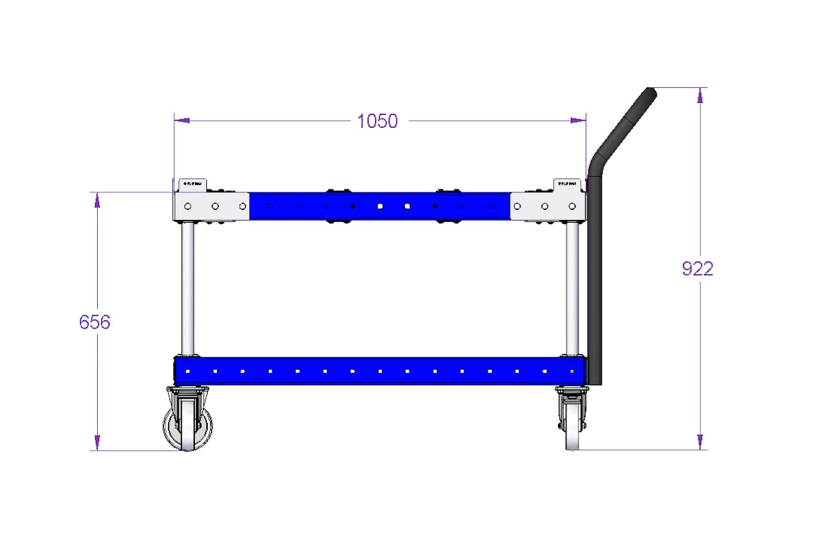 Manual handling pallet cart 1120 x 1050 mm | FlexQube