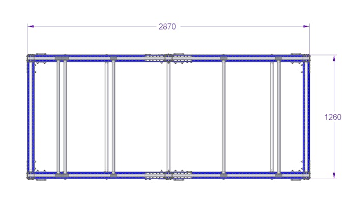 Shelf Cart - 2870 x 1260 mm