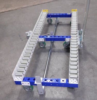 Pallet cart with rollers - 2030 x 770 mm