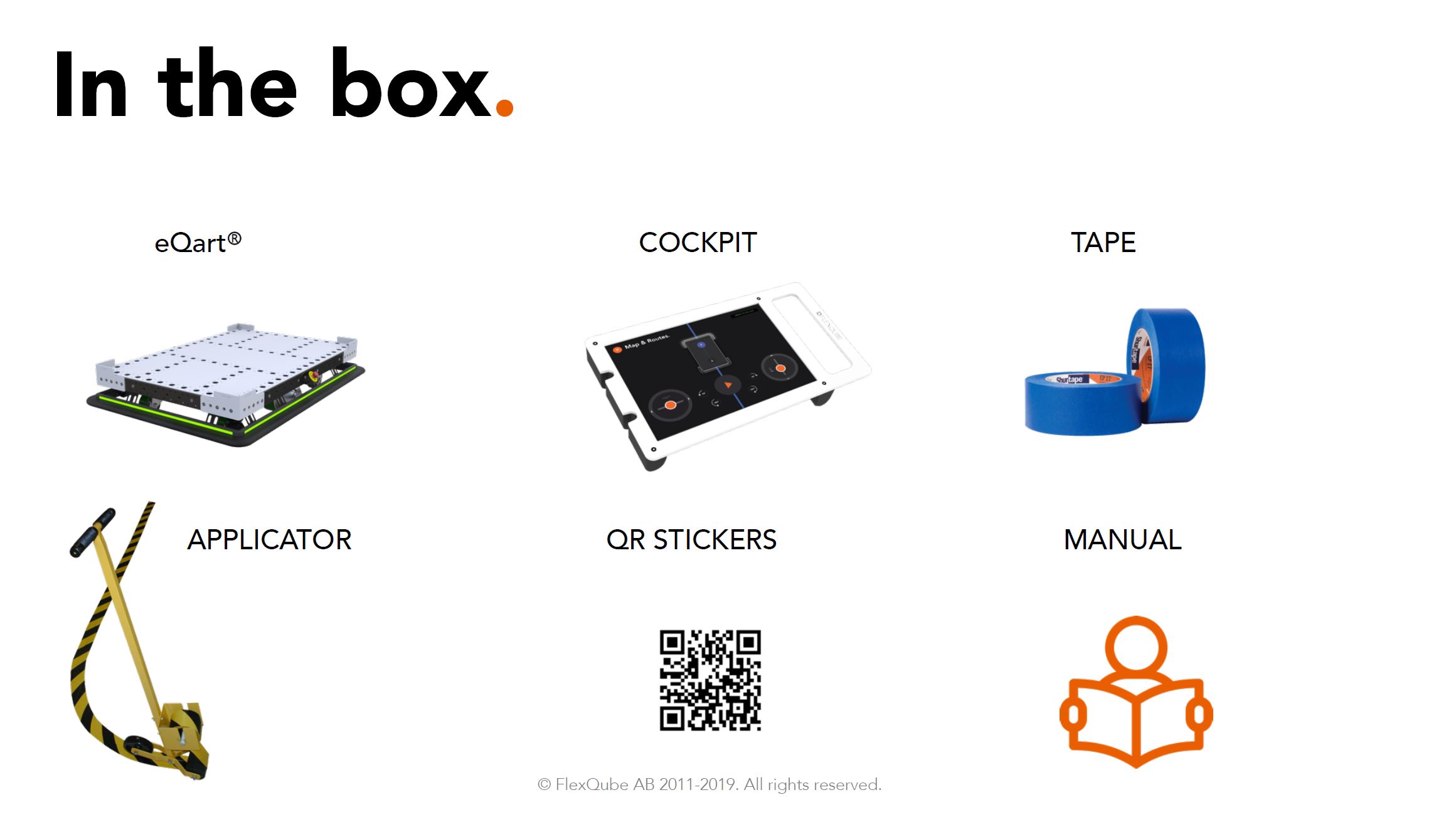 Dentro de la caja eQart FlexQube