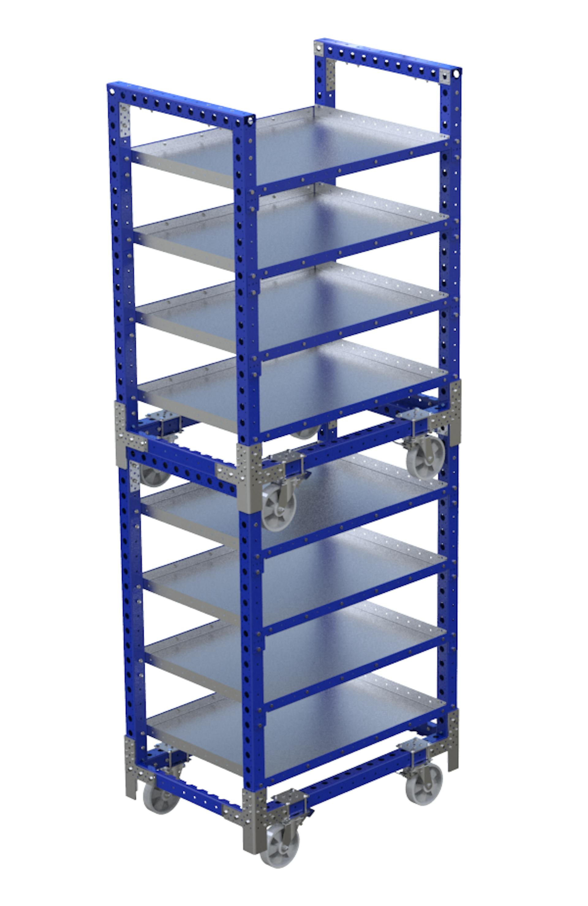 Stackable Flat Shelf Cart - 1260 x 840 mm | FlexQube