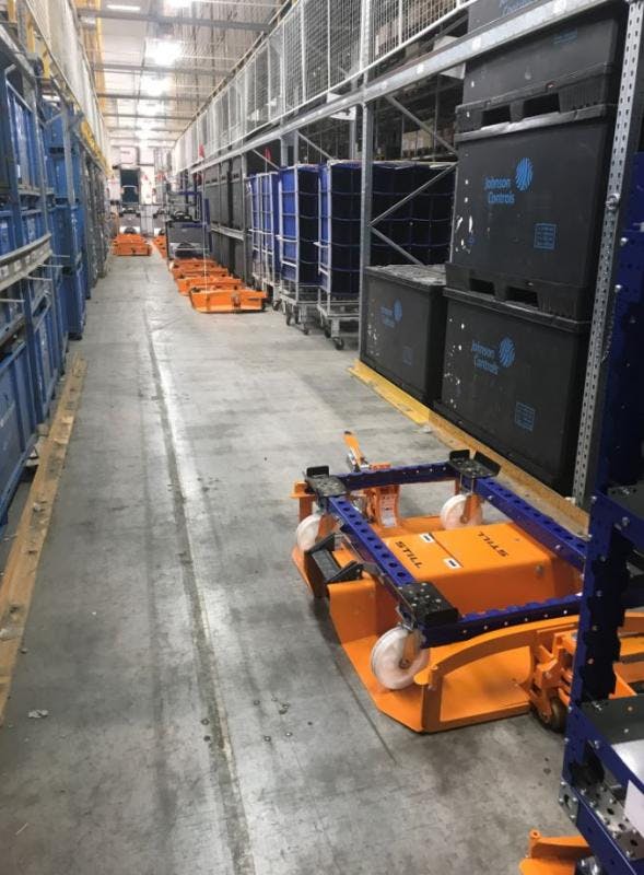 Liftrunner frames with Flexqube pallet carts