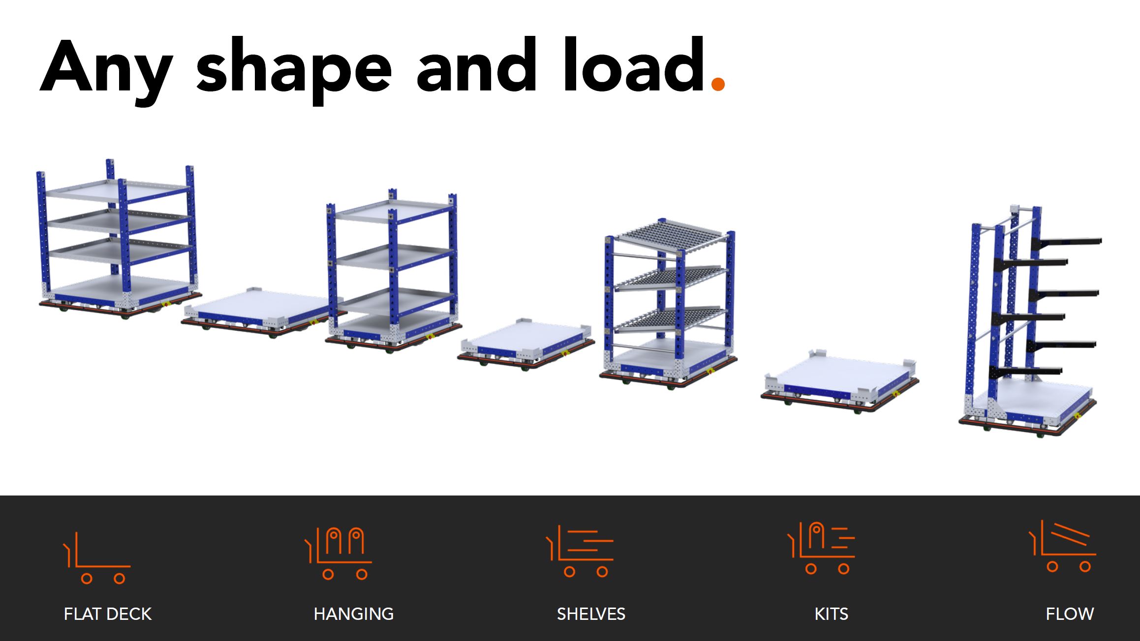 Cualquier forma y carga eQart FlexQube