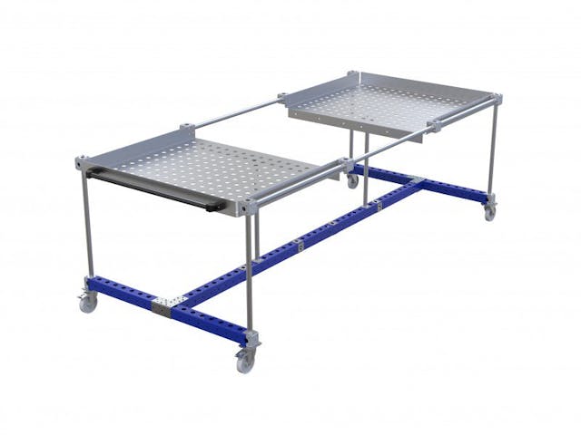 Un carrito con bandeja larga para FlexQube