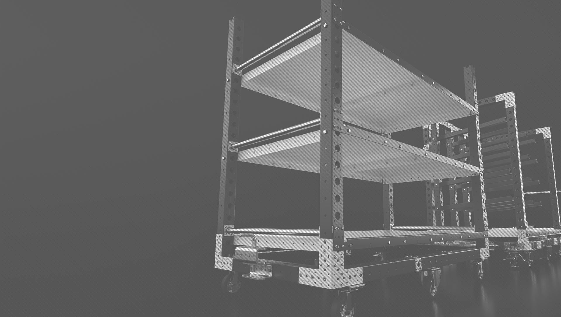 Renderings of FlexQube carts