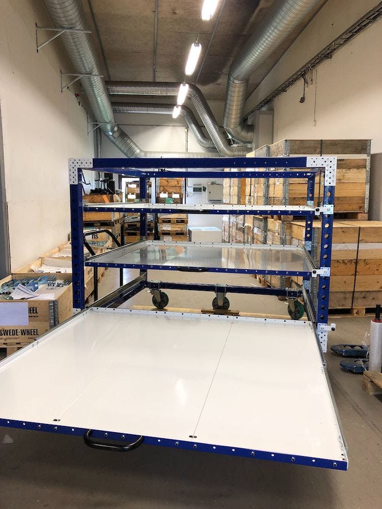4 benefits of shelf carts in a lean manufacturing system