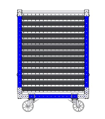 Flow Shelf Cart with fence 1260 x 840 mm