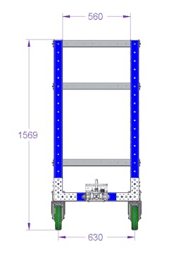 Flat Shelf Cart 1260 x 700 mm