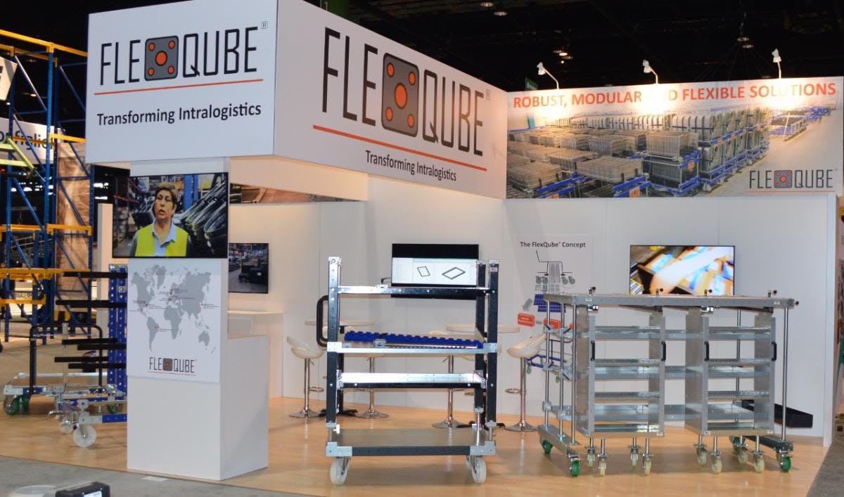 FlexQube booth at proMAT in 2012