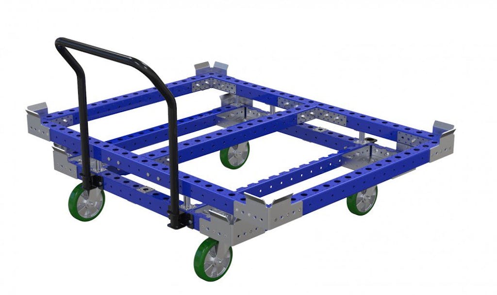 FlexQube Material Handling pallet cart designed for Liftrunner frames