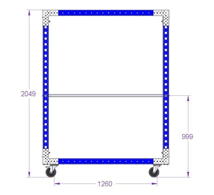 Rack-Wagen – 1540 × 560 mm