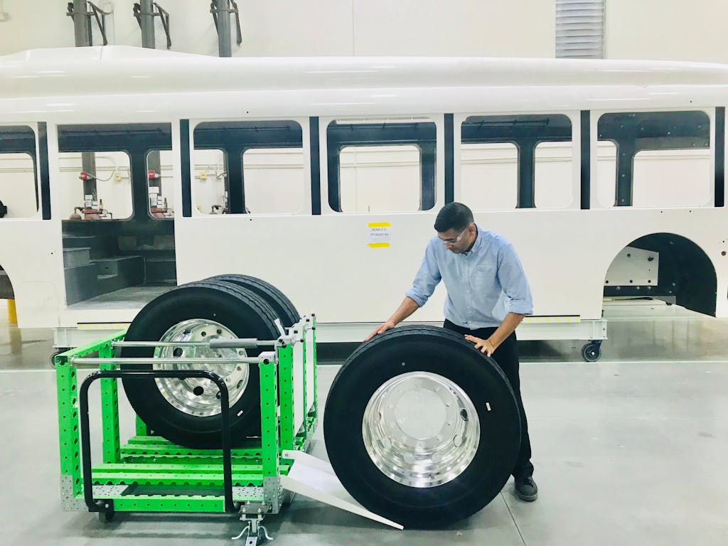 FlexQube created what Proterra needed — a flexible fleet of material handling carts.