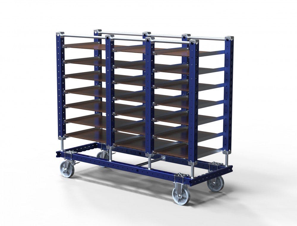 Custom design flat shelf cart