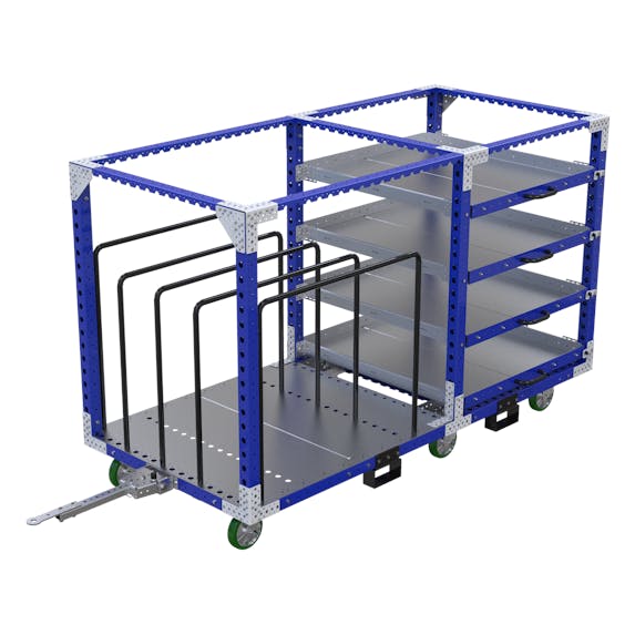 Wagen mit ausziehbaren Regalen – 1260 × 2730 mm